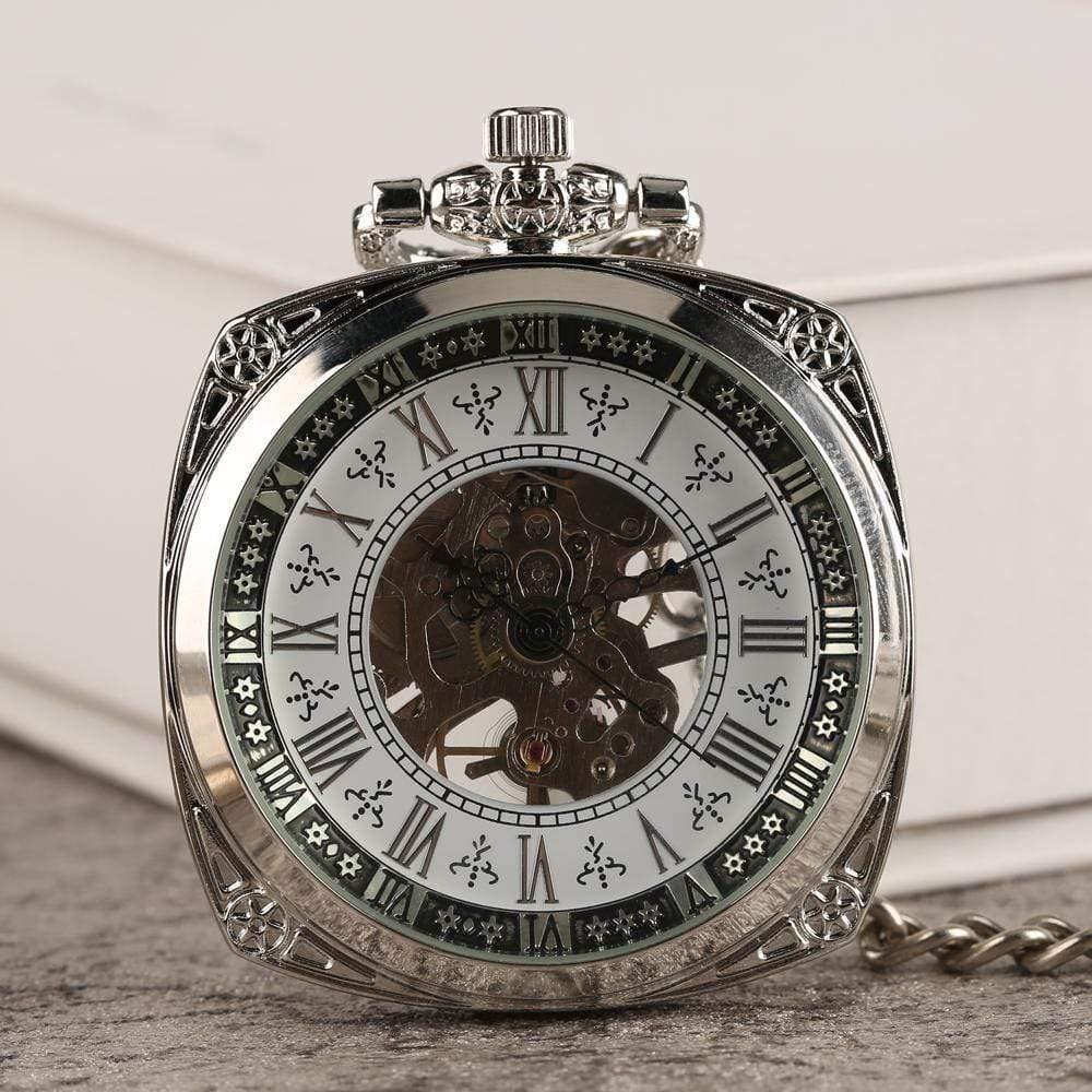 Planet Gates Mechanical Pocket Watch Men Women Antique Carving Creative Hand Wind Mechanical Watches