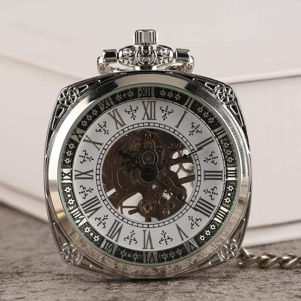 Planet Gates Mechanical Pocket Watch Men Women Antique Carving Creative Hand Wind Mechanical Watches
