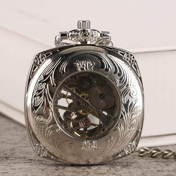 Planet Gates Mechanical Pocket Watch Men Women Antique Carving Creative Hand Wind Mechanical Watches