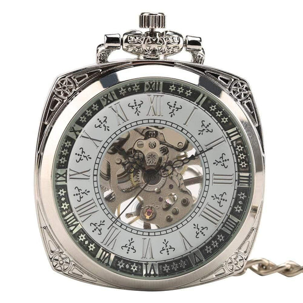 Planet Gates Mechanical Pocket Watch Men Women Antique Carving Creative Hand Wind Mechanical Watches
