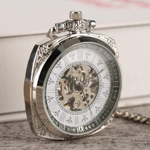 Planet Gates Mechanical Pocket Watch Men Women Antique Carving Creative Hand Wind Mechanical Watches