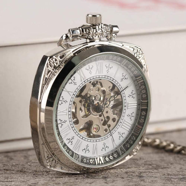 Planet Gates Mechanical Pocket Watch Men Women Antique Carving Creative Hand Wind Mechanical Watches