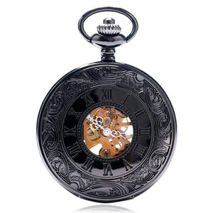 Planet Gates Mechanical Pocket Watch Steampunk Watches Pin Chain Men Women Pendant Clock Gift With Gift Bag