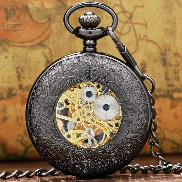 Planet Gates Mechanical Pocket Watch Steampunk Watches Pin Chain Men Women Pendant Clock Gift With Gift Bag