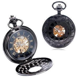 Planet Gates Mechanical Pocket Watch Steampunk Watches Pin Chain Men Women Pendant Clock Gift With Gift Bag