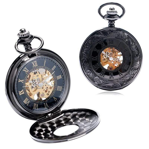 Planet Gates Mechanical Pocket Watch Steampunk Watches Pin Chain Men Women Pendant Clock Gift With Gift Bag