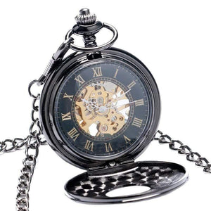 Planet Gates Mechanical Pocket Watch Steampunk Watches Pin Chain Men Women Pendant Clock Gift With Gift Bag