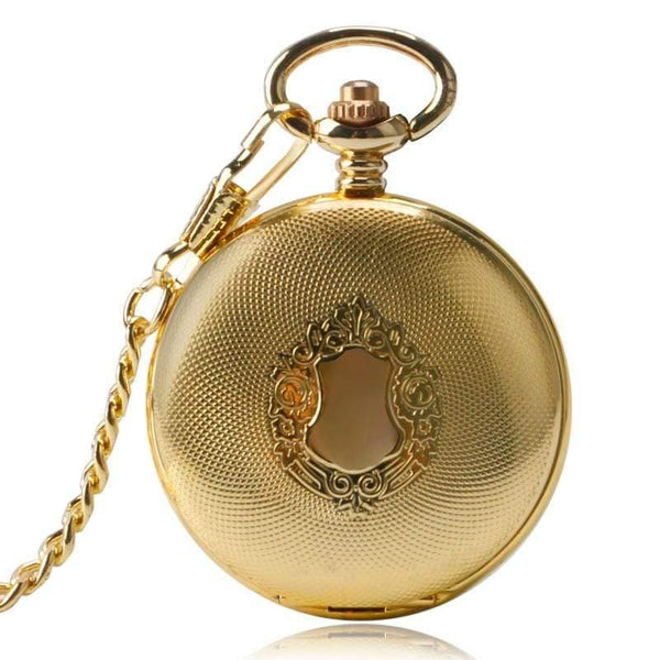 Planet Gates Mechanical Watch Chain Luxury Shield Case Skeleton Pendant Automatic Pocket Watch Men Women Roman Numeral Fob Watch