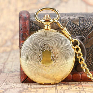 Planet Gates Mechanical Watch Chain Luxury Shield Case Skeleton Pendant Automatic Pocket Watch Men Women Roman Numeral Fob Watch