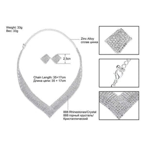 Planet Gates Mecresh Classic Crystal Wedding Jewelry Sets for Women Clear Geometric Rhinestone Necklace Set Bridal Engagement Jewelry MTL475
