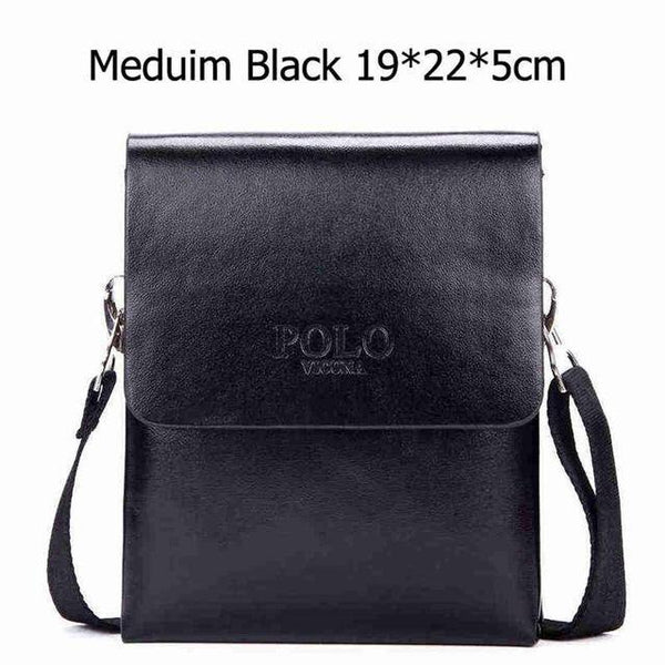 Planet Gates Medium Black / China Double Pocket Soft Leather Men Messenger Bag Small 2 Layer Mens Travel Bag Mens Bag For Phone