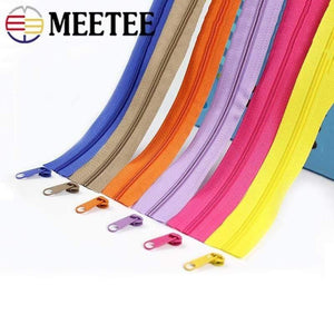 Planet Gates Meetee 10/20M Nylon 3# Coil Zipper With Slider & Stopper For Quilt Bags Tent Invisible Clothing Zip Sewing Crafts Accessories