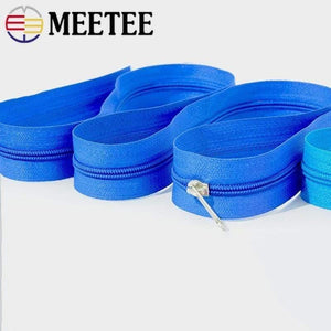 Planet Gates Meetee 10/20M Nylon 3# Coil Zipper With Slider & Stopper For Quilt Bags Tent Invisible Clothing Zip Sewing Crafts Accessories