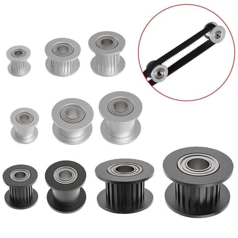 Planet Gates MEGA 20PCS GT2 Idler Pulley 20 Teeth 16 Teeth Bore 3mm 5mm with bearings 3D Printer Parts for 2GT Timing Belt Width 6mm 10mm