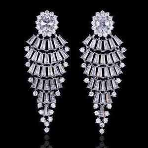 Planet Gates MEH666-clear Bridal Drop Earrings for Women Girls Fashion Engagement Wedding Jewelry Summer Dangle Earrings EH983