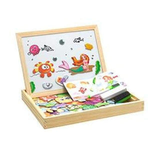 Planet Gates meirenyu 100+PCS Wooden Magnetic Puzzle Figure/Animals/ Vehicle /Circus Drawing Board 5 styles Box Educational Toy Gift