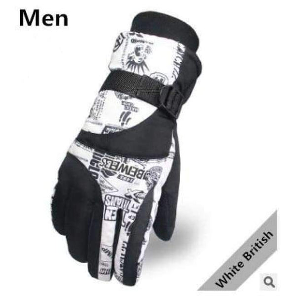 Planet Gates men 1 / Free Size Resistant riding Ski Gloves  Mountain Skiing Snowmobile Waterproof Snow Motorcycle Gloves Windproof Guanti moto