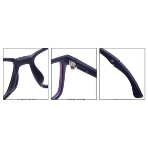 Planet Gates Men and Women Lightweight TR90 Spectacles Rectangular Sport Eyewear Frame With Anti Slip Holder For Multifocal Myopia Lenses