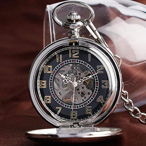 Planet Gates Men Automatic Mechanical Silver Pocket Watch Fashion Self Wind Stripe Women Men Nursing Fob Clock Shield Pendant