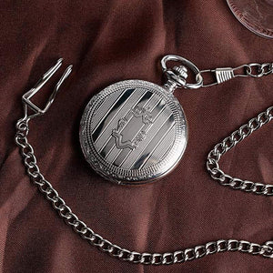 Planet Gates Men Automatic Mechanical Silver Pocket Watch Fashion Self Wind Stripe Women Men Nursing Fob Clock Shield Pendant