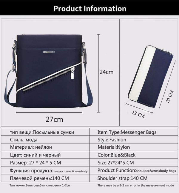 Planet Gates Men Bag Fashion Mens Small Shoulder Bags High Quality Oxford Casual Flap Messenger Bag Business Men's Travel Bags