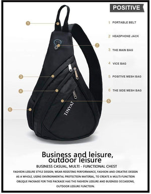 Planet Gates Men Bag Men Shoulder Sling Bag pack USB Waterproof Messenger Crossbody Bag Black Travel women chest bag for ipad T509