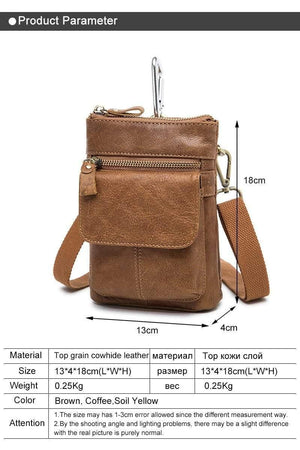 Planet Gates Men Bags Genuine Leather Waist Pack Small Crossbody Messenger Bag Men Shoulder Bags Belt Phone Pouch Bag Male Pouch 8868