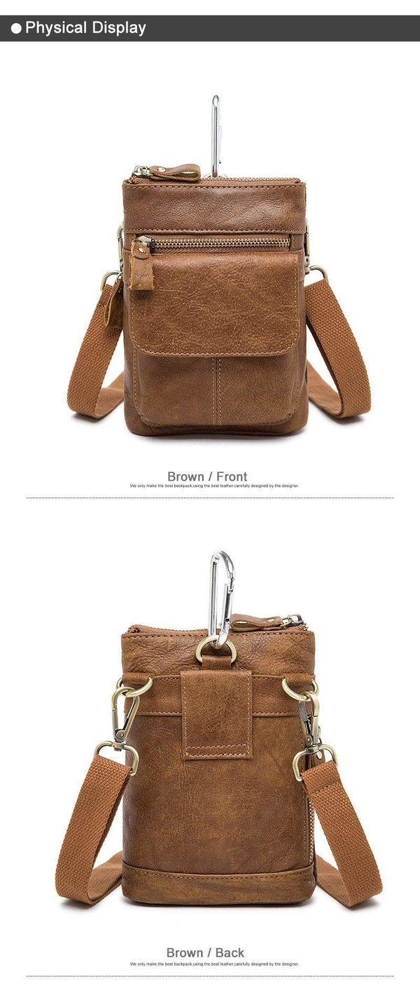 Planet Gates Men Bags Genuine Leather Waist Pack Small Crossbody Messenger Bag Men Shoulder Bags Belt Phone Pouch Bag Male Pouch 8868