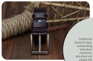 Planet Gates Men belt cow genuine leather luxury strap male belts for men new fashion classic vintage pin buckle