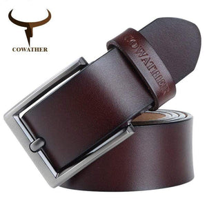 Men Belt Cow Genuine Leather Luxury Strap Male Belts For Men New Fashion Classic Vintage Pin Buckle Dropshipping