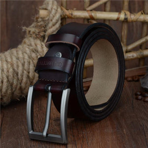 Men Belt Cow Genuine Leather Luxury Strap Male Belts For Men New Fashion Classic Vintage Pin Buckle Dropshipping