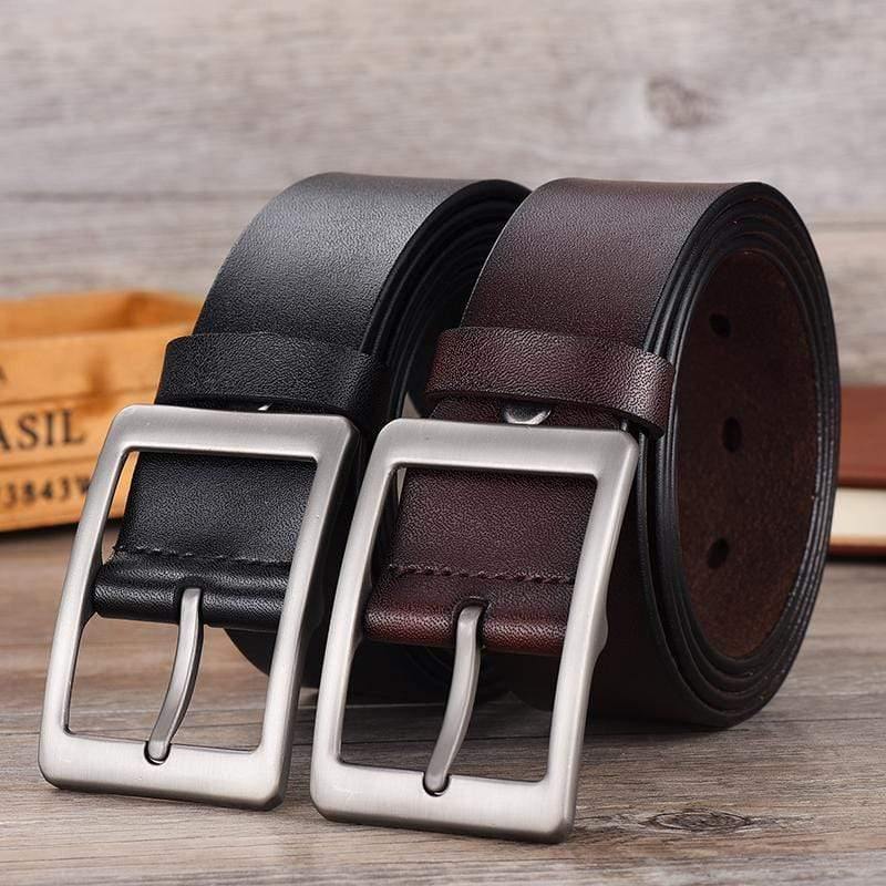 Men Belt High Quality Cow Genuine Leather Luxury Strap Male Belts For Men New Fashion Classic Vintage Pin Buckle