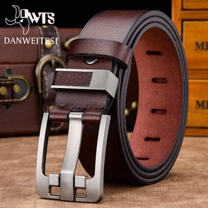 Men Belt Male High Quality Leather Belt Men Male Genuine Leather Strap Luxury Pin Buckle Fancy Vintage Jeans