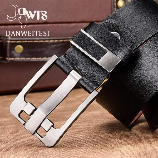 Men Belt Male High Quality Leather Belt Men Male Genuine Leather Strap Luxury Pin Buckle Fancy Vintage Jeans