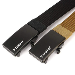 Men Belt Tactical Belts Casual Nylon Women Belt Strap Male Belts For Women Jeans High Quality Black 3.4CM