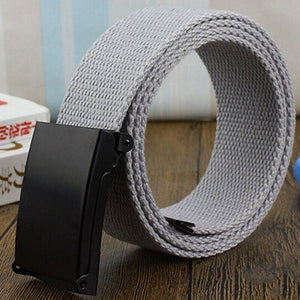 Men Belt Unisex Male Casual Buckle Belts Canvas Webbing Waistband Army Tactical Waist Belt