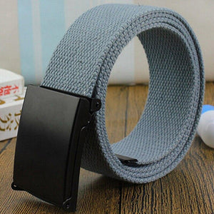 Men Belt Unisex Male Casual Buckle Belts Canvas Webbing Waistband Army Tactical Waist Belt