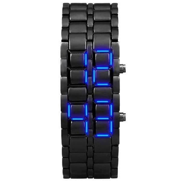 Planet Gates men Black blue Sports watches waterproof electronic second generation binary LED digital men's watch alloy wrist strap watch