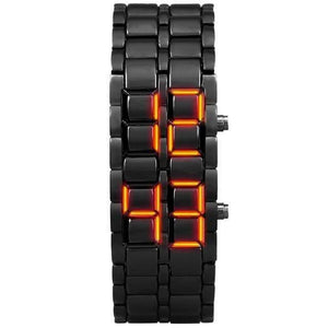 Planet Gates men Black red Sports watches waterproof electronic second generation binary LED digital men's watch alloy wrist strap watch