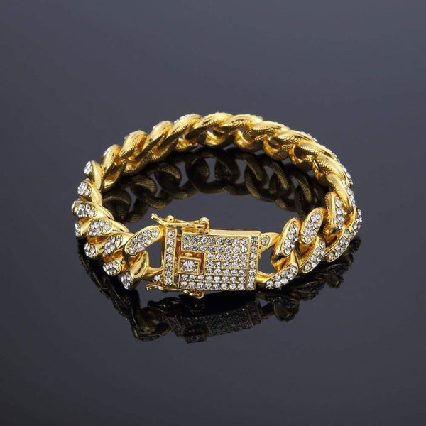 Planet Gates Men Bracelet fashion 18- 20cm long Miami Cuban Link bracelets male Hiphop jewelry gifts