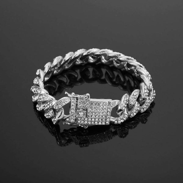 Planet Gates Men Bracelet fashion 18- 20cm long Miami Cuban Link bracelets male Hiphop jewelry gifts