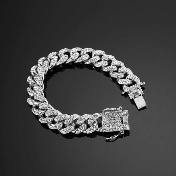 Planet Gates Men Bracelet fashion 18- 20cm long Miami Cuban Link bracelets male Hiphop jewelry gifts