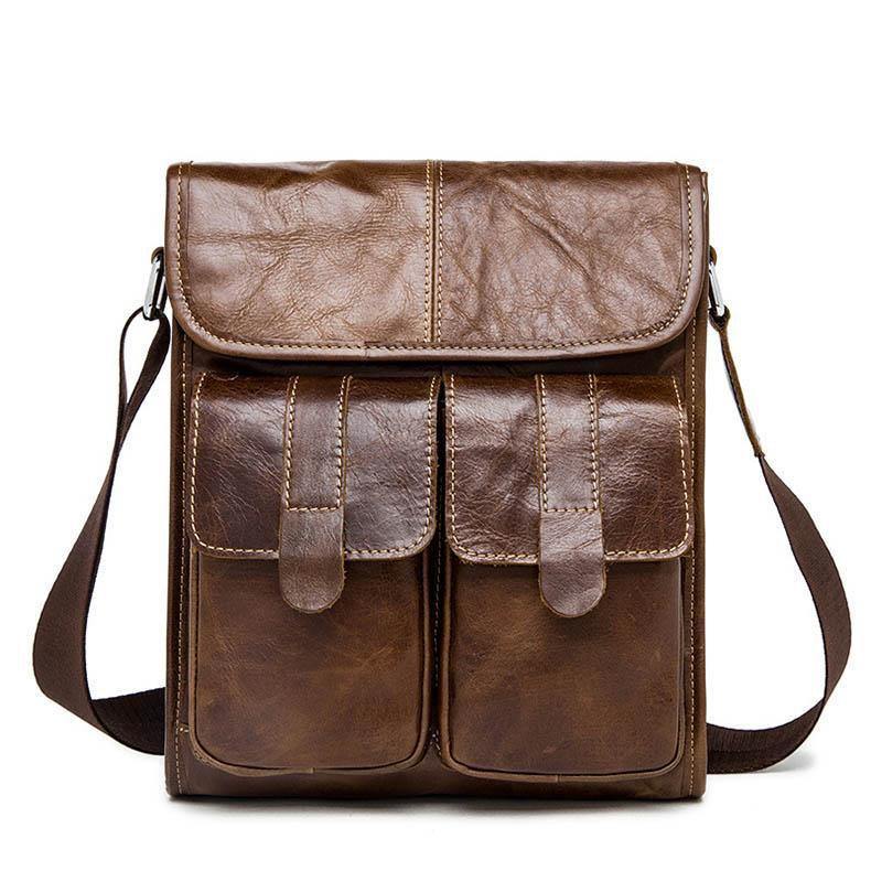 Planet Gates Men Briefcase bags Genuine Leather large capacity bag male vintage bags luxury Brand Casual shoulder bag