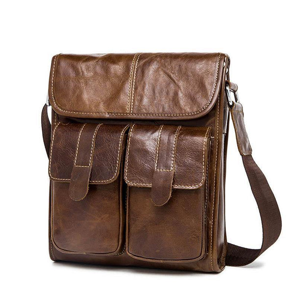 Planet Gates Men Briefcase bags Genuine Leather large capacity bag male vintage bags luxury Brand Casual shoulder bag