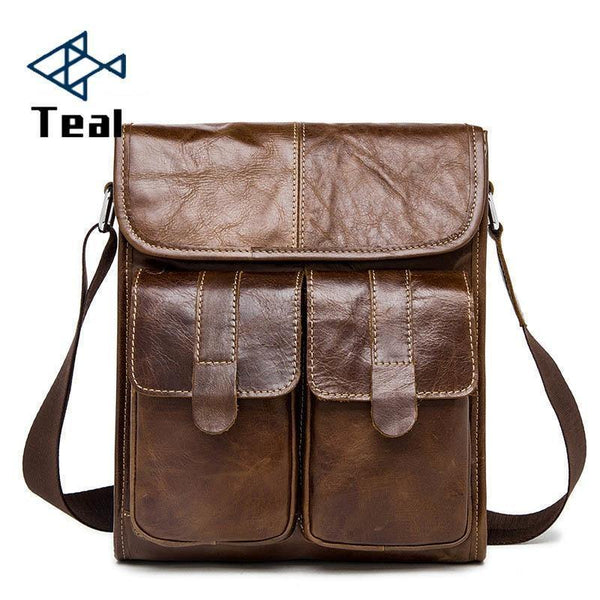 Planet Gates Men Briefcase bags Genuine Leather large capacity bag male vintage bags luxury Brand Casual shoulder bag