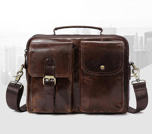 Planet Gates Men Briefcases Genuine Leather Men's bags Crossbody Bags Casual Totes Laptop messenger bag men's shoulder bag handbags