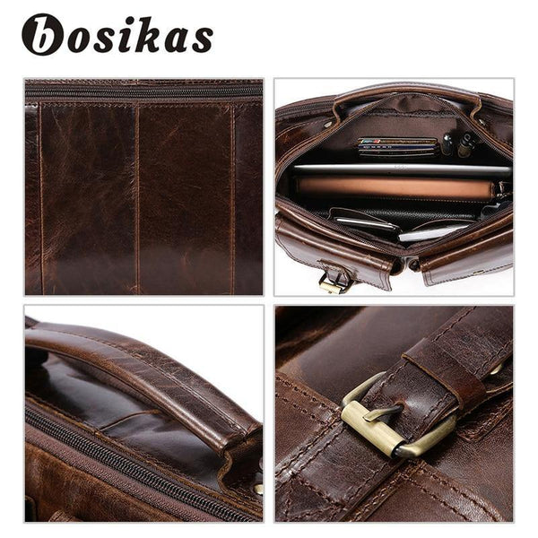 Planet Gates Men Briefcases Genuine Leather Men's bags Crossbody Bags Casual Totes Laptop messenger bag men's shoulder bag handbags
