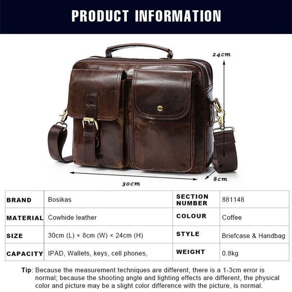 Planet Gates Men Briefcases Genuine Leather Men's bags Crossbody Bags Casual Totes Laptop messenger bag men's shoulder bag handbags