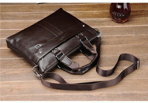 Planet Gates Men Casual Briefcase Business Shoulder Bag Leather Messenger Bags Computer Laptop Handbag Bag Men's Travel Bags
