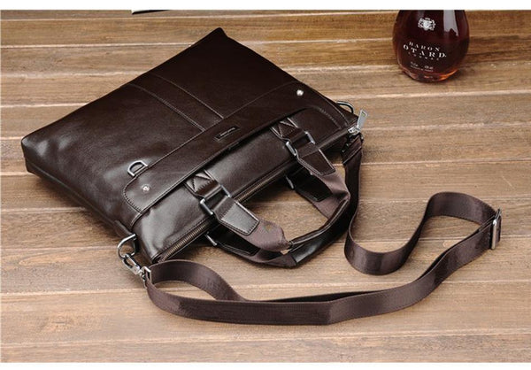 Planet Gates Men Casual Briefcase Business Shoulder Bag Leather Messenger Bags Computer Laptop Handbag Bag Men's Travel Bags